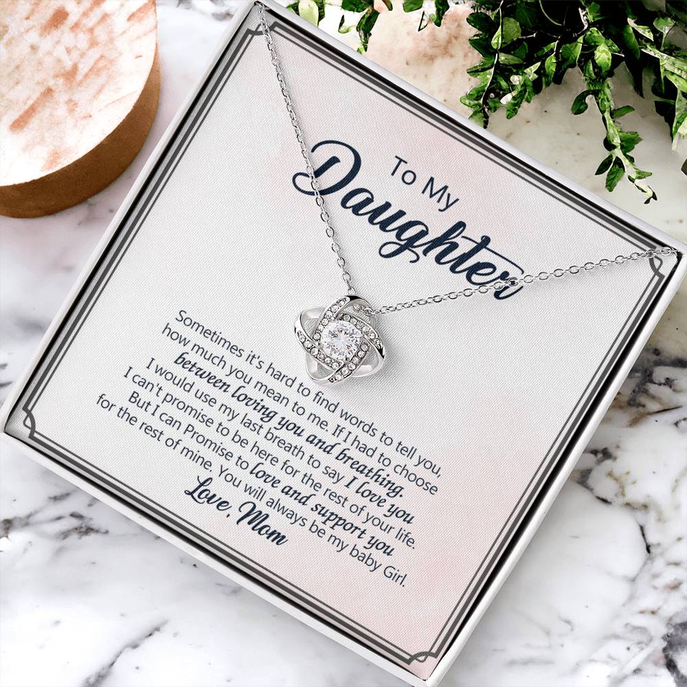 To My Beautiful Daughter Necklace from Mom, Mother and Daughter Gift Necklace, Jewelry Gift For Girls, Little Girl, Daughter, Necklace for Daughter, Daughter Birthday Graduation Gift from Mother