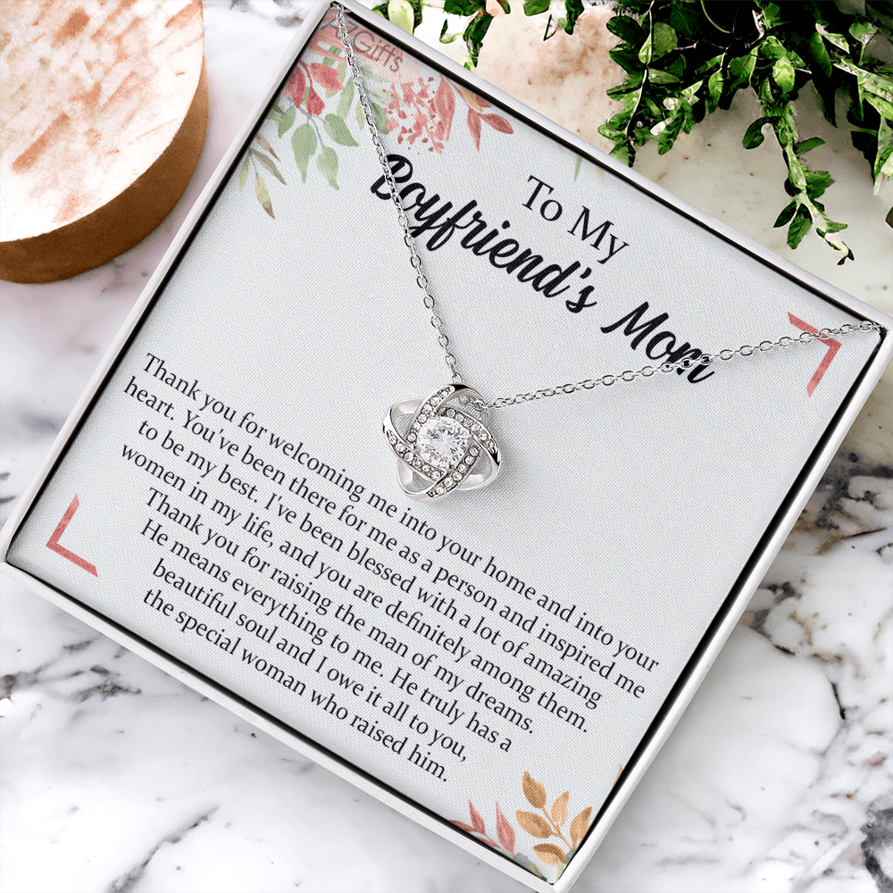 To My Boyfriend's Mom Necklace From Girlfriend, Gift Necklace To Boyfriend's Mom, Necklace For Boyfriend's Mom On Mothers Day Birthday Gift Christmas Anniversary, Jewelry For Women Girlfriend's
