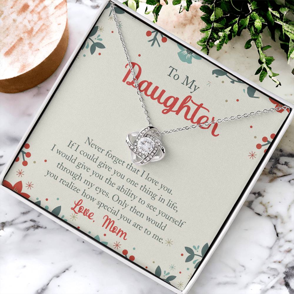 To My Daughter Necklace From Mom, Mother And Daughter Gifts Necklace For Daughters On Graduation Gift Christmas Birthday,  Jewelry Gift for Girls, Necklace For Little Girl, Bonus Daughter Necklace