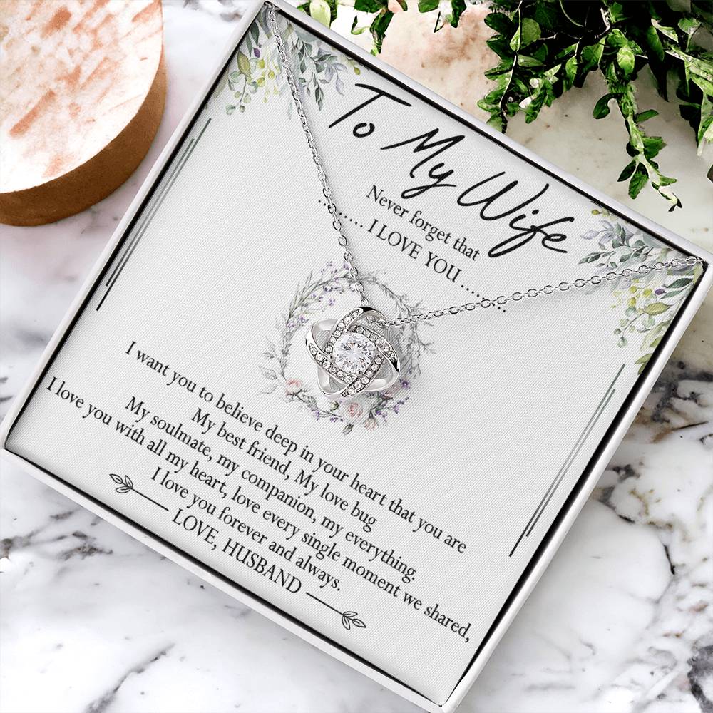To My Wife Necklace, Necklace For Wife From Husband, To My Soulmate Necklace For Women, Soulmate Jewelry For Wife Beautiful Soulmate Gifts For Her Girlfriend Necklace Future Wife Gift Necklace