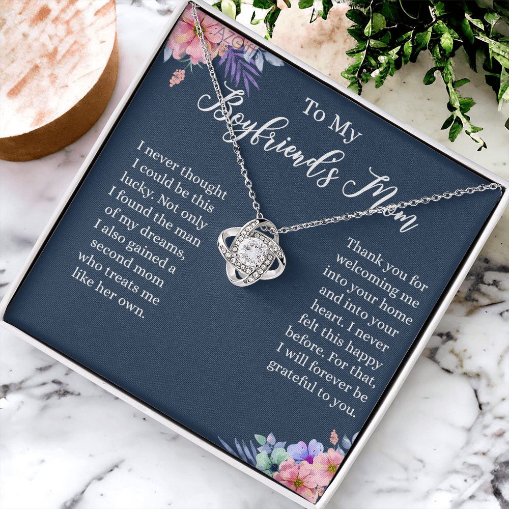 To My Boyfriends Mom Necklace From Girlfriend, With Message Card And Box Gift For Boyfriends Mom, Jewelry For Women, Mother And Girlfriend Gift Necklace On Mothers Day, Christmas, Anniversary
