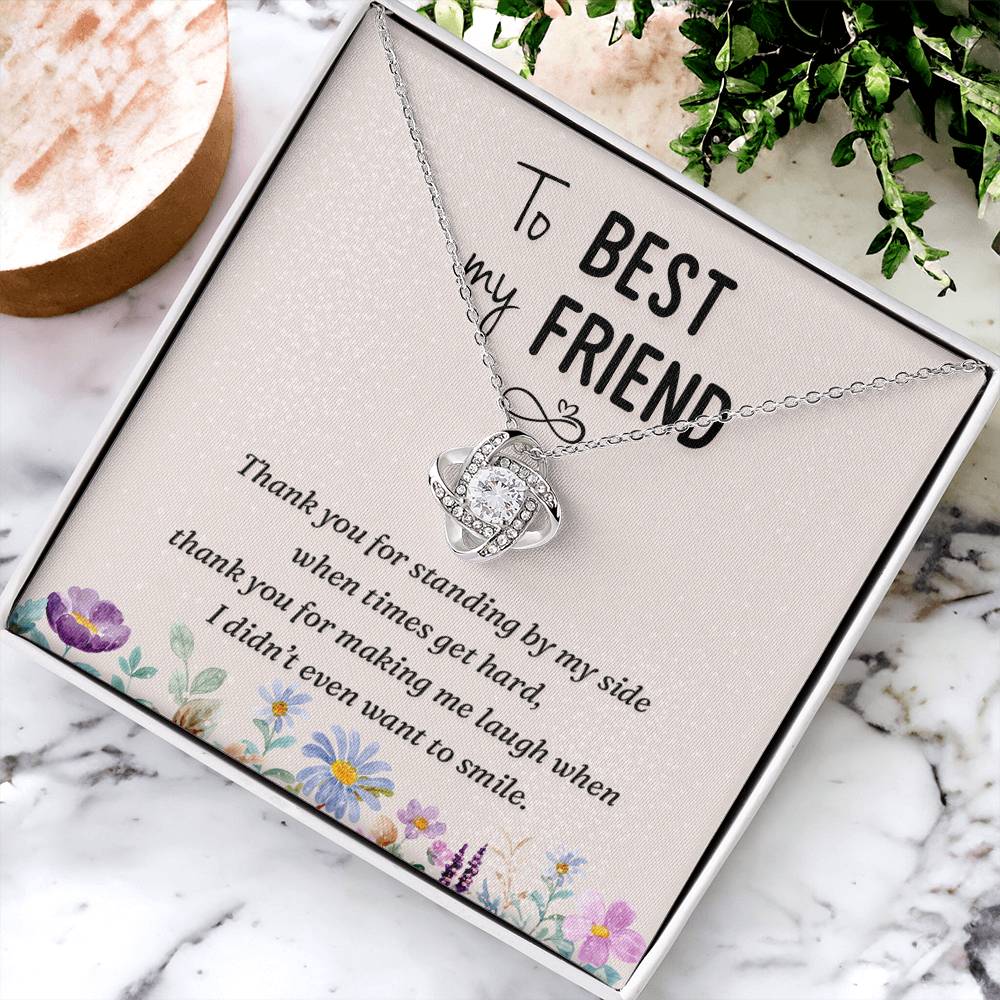 To My Best Friend Necklace Gift For Her On Xmas, Thank You Jewelry For Friend