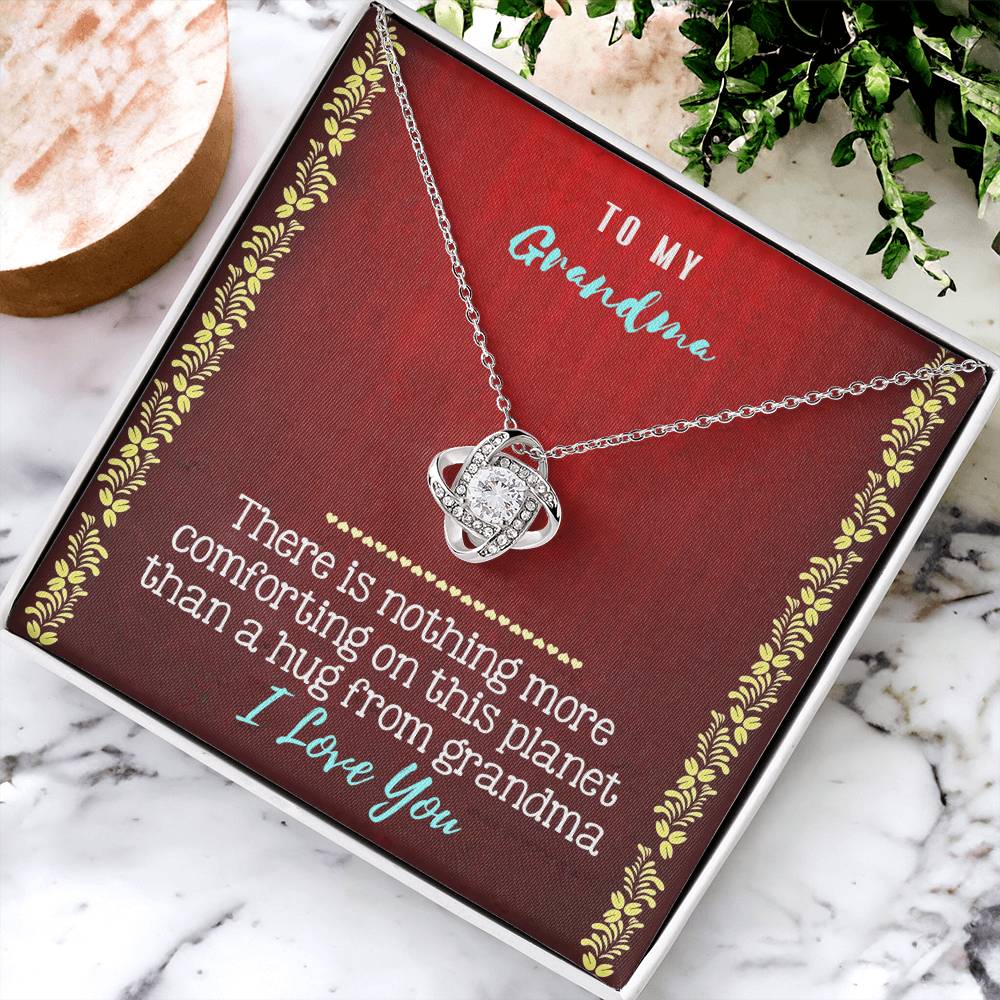 To My Grandma Gift Necklace, Love Knot Necklace Gift for Grandmother - Mothers Day Necklace For Grandma Nana, Grandma Jewelry Gift For Women From Grandchildren GrandKids , Pendant For Grandmother
