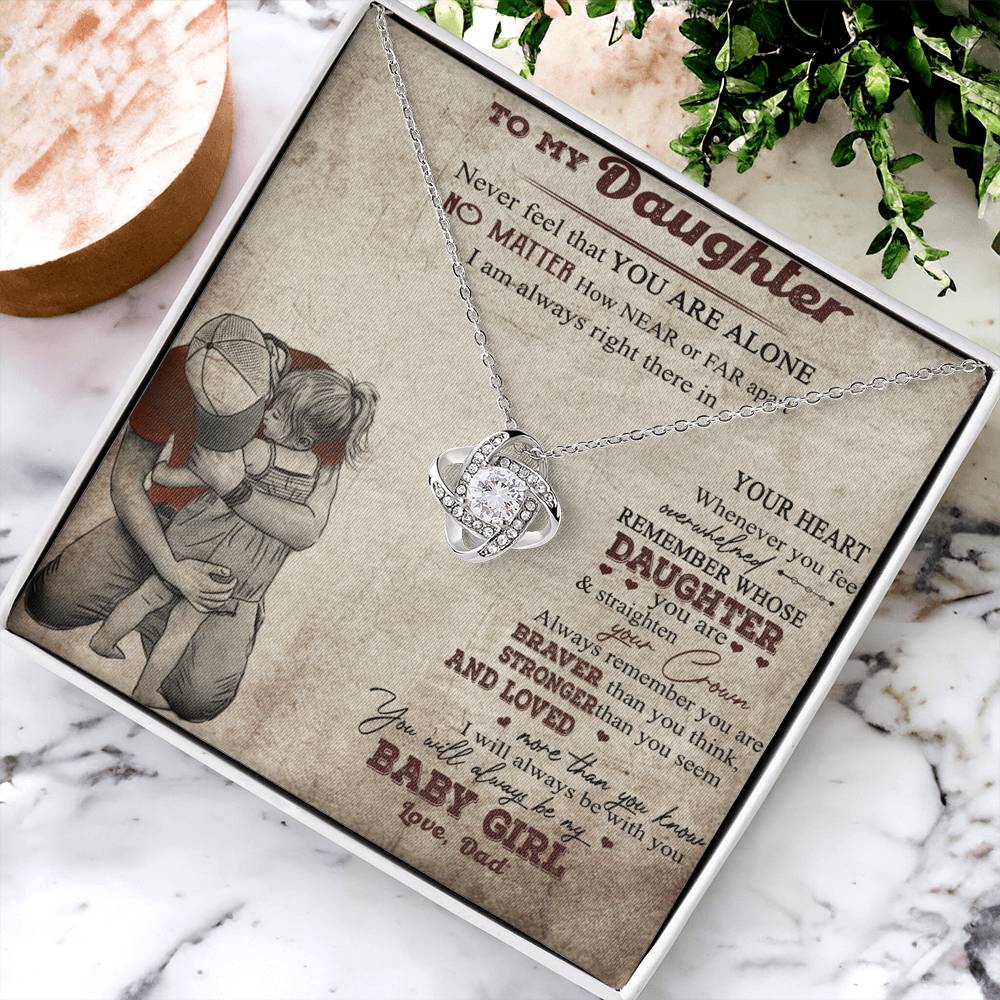 Daughter Gift Necklace From Dad - Father And To My Daughter Necklace From Daddy - Birthday, Graduation Gift For Daughter, Congratulation Gift For Her, Daughter, Jewelry Gift For Girls Little Girls
