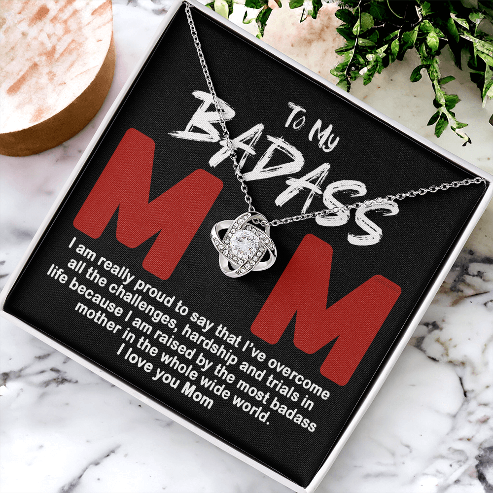 To My Badass Mom Necklace Badass Mom Gift, Jewelry For Step Mom On Mother's Day