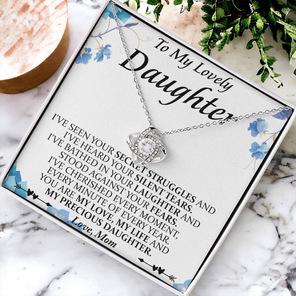 Mother And Daughter Necklace, Birthday Gifts For Daughter, Mothers Day Gifts For Daughters From Mothers, To My Daughter Necklace From Mom, Graduation Gift For Lovely Daughter From Mom1