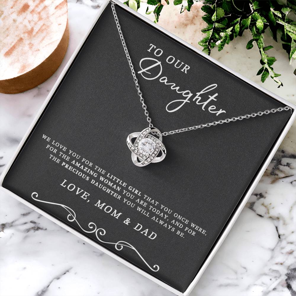 To My Daughter Gift Necklace From Mom And Dad, Daughter Gifts From Dad, Mother To Daughter Necklace Chain, Badass Daughter Jewelry Gift For Girls, Daughter On Birthday, Graduation Gift, Christmas