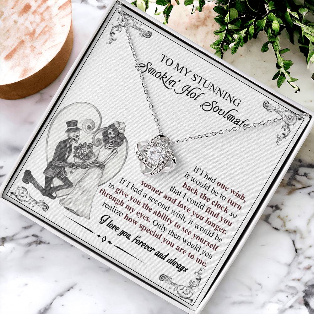 Soulmate Gift Necklace And Box, To My Stunning Smokin Hot Soulmate Necklace From Husband, Boyfriend, My Soulmate Necklace, Soul Mates to My Soulmate Gift Necklace From Husband, Soul Mate Necklaces