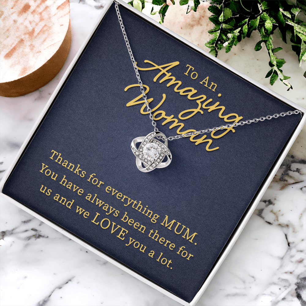 Thank You Mom For Everything Necklace, Happy Mother And Daughter Gift Necklace, To My Mom Necklace From Daughter, Thank You Card Gift For Woman On Mother's Day, Anniversary Necklace Gift For Her