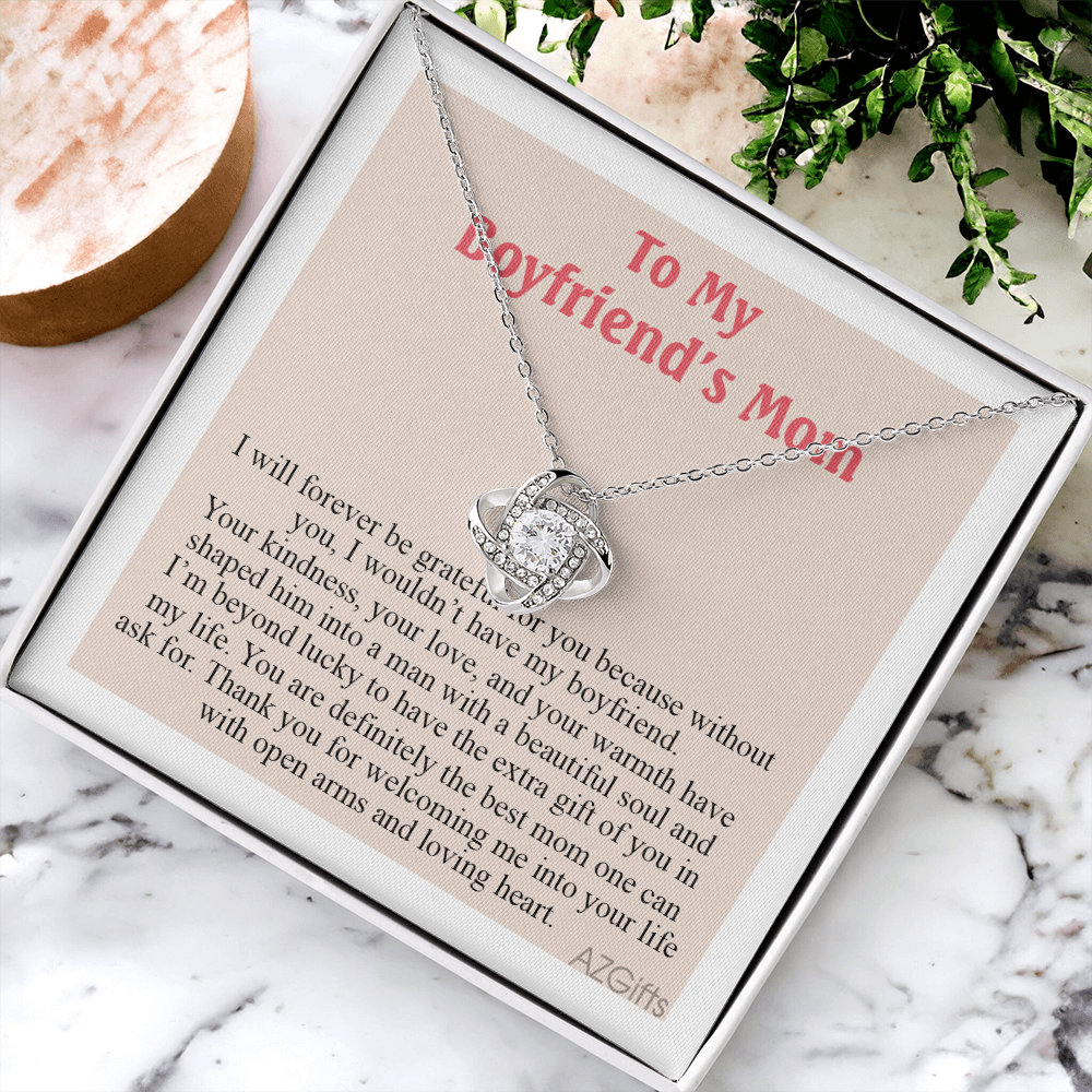 To My Boyfriend's Mom Necklace From Girlfriend, Gift Necklace for My Boyfriend's Mom On Mothers Day, Christmas, Anniversary, Mother's Day Necklace Gift For Boyfriend's Mom, Jewelry For Her