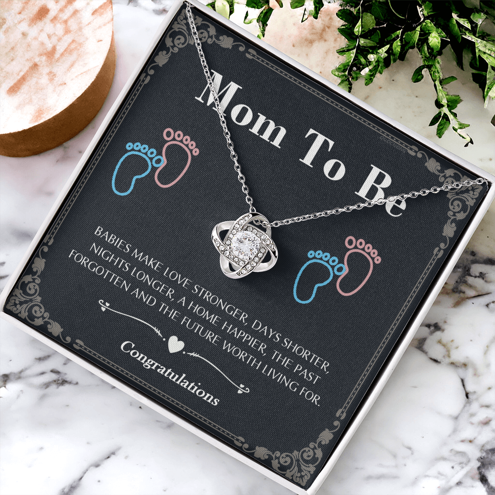 Mom To Be Love Knot Necklace Mom Gift, Gift For New Mom,First Mother's day Gift