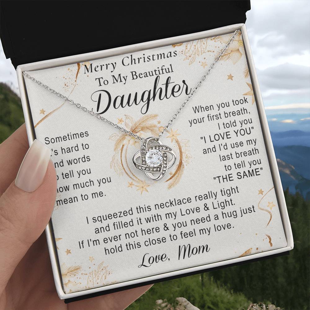 Personalized Gift Necklace - To My Daughter Necklace from Mom Graduation Gift Necklace for Daughter from Mother Daughter Christmas Necklace from Mom for Xmas Holiday Gifts Jewelry Gift For Girls