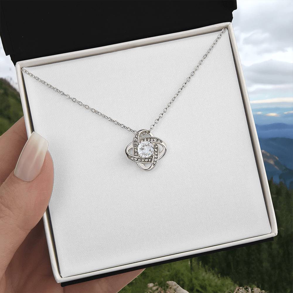 To My Mom Necklace From Daughter, Birthday Gift For Mom, Mother's Day Necklace Gift For Mom, Love Knot Pendant Gift For Mom, Meaningful Mom Gift Necklace, Daughter And Mother Jewelry Gift For Women