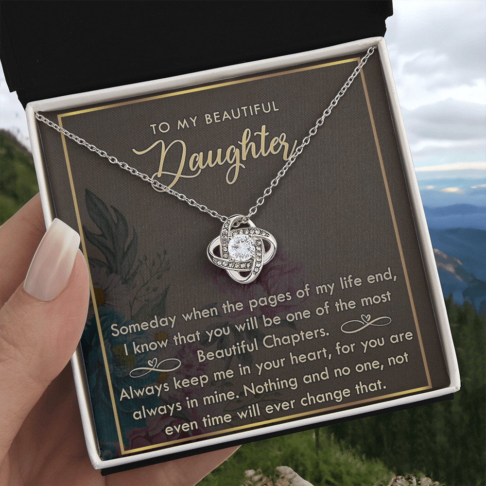To My Daughter Gifts Necklace from Mom, Mother To Daughter Necklace, Mother Daughter Necklace Gift For Daughter, My Daughter Jewelry from Mommy Gift On Birthday Graduation Gift Box and Message Card