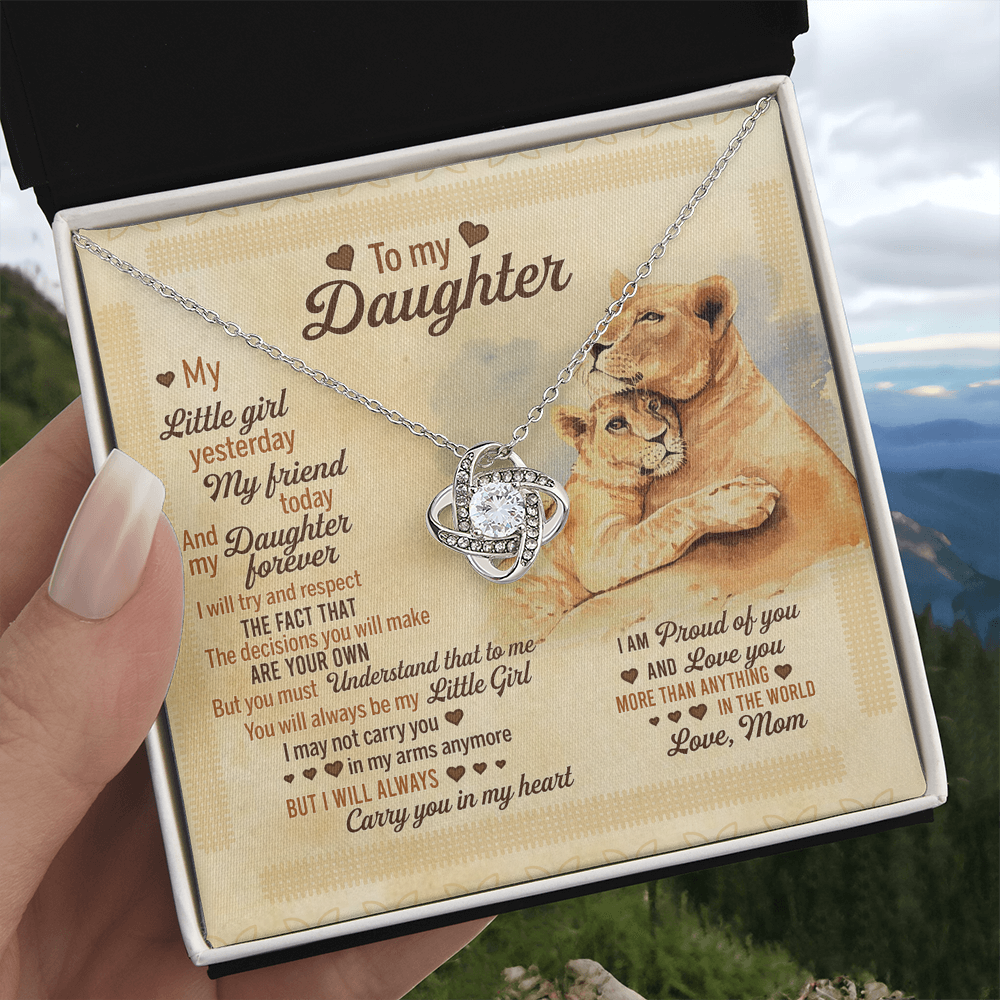 Mother To Daughter Gifts Necklace From Mommy, Mother Daughter Necklace, To My Daughter Necklace From Mom On Graduation Gift, Birthday Gift, Valentines, Christmas For Badass Daughter, Little Girl