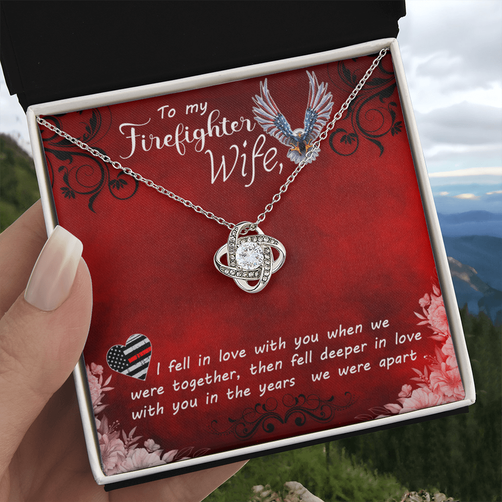 To My Firefighter Wife Necklace From Husband Valentines Day Necklace Gift For Firefighter Wife Soulmate Gift Necklace Personalized Gift Jewelry For Women Romantic Gift Necklace Fell In Love Necklace