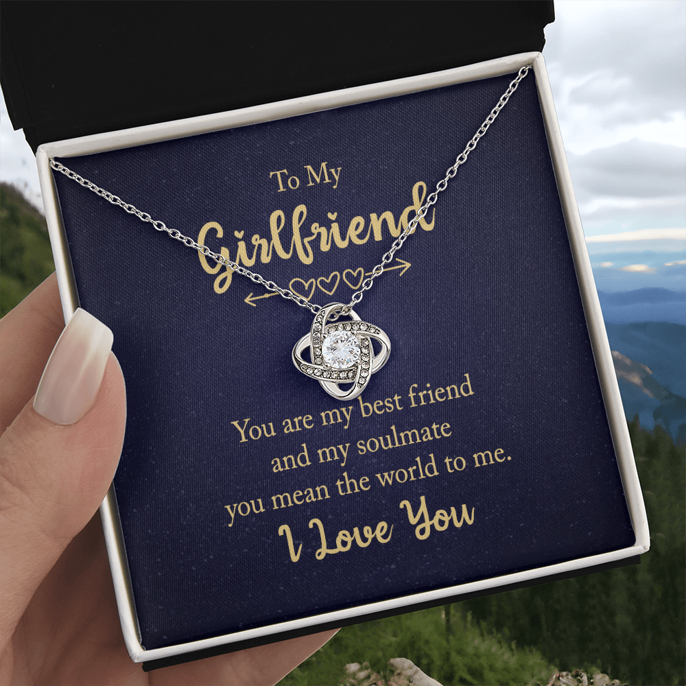 To My Girlfriend Knot Necklace From Boyfriend My Friend My Soulmate Gift On Xmas