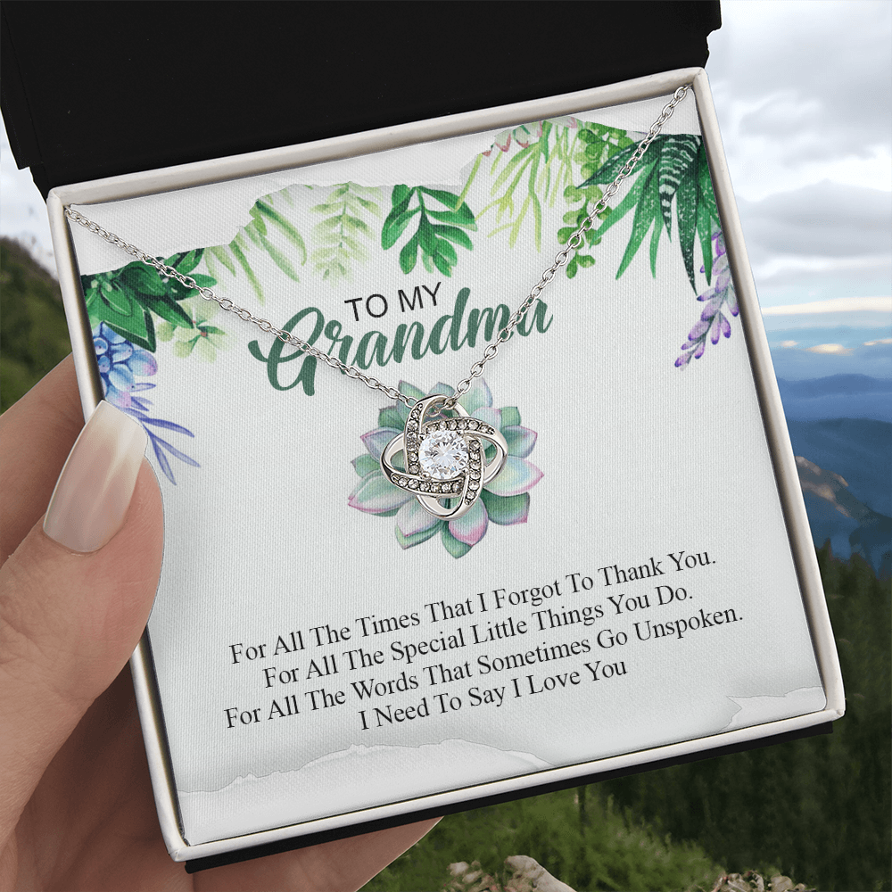 Grandma Gift Necklace for Grandma - Necklace Mother's Day Gifts for Grandma - To My Grandma Love Knot Necklace From Granddaughter Jewelry Gift for Grandma Grandmother Gift Necklace from Grandchild