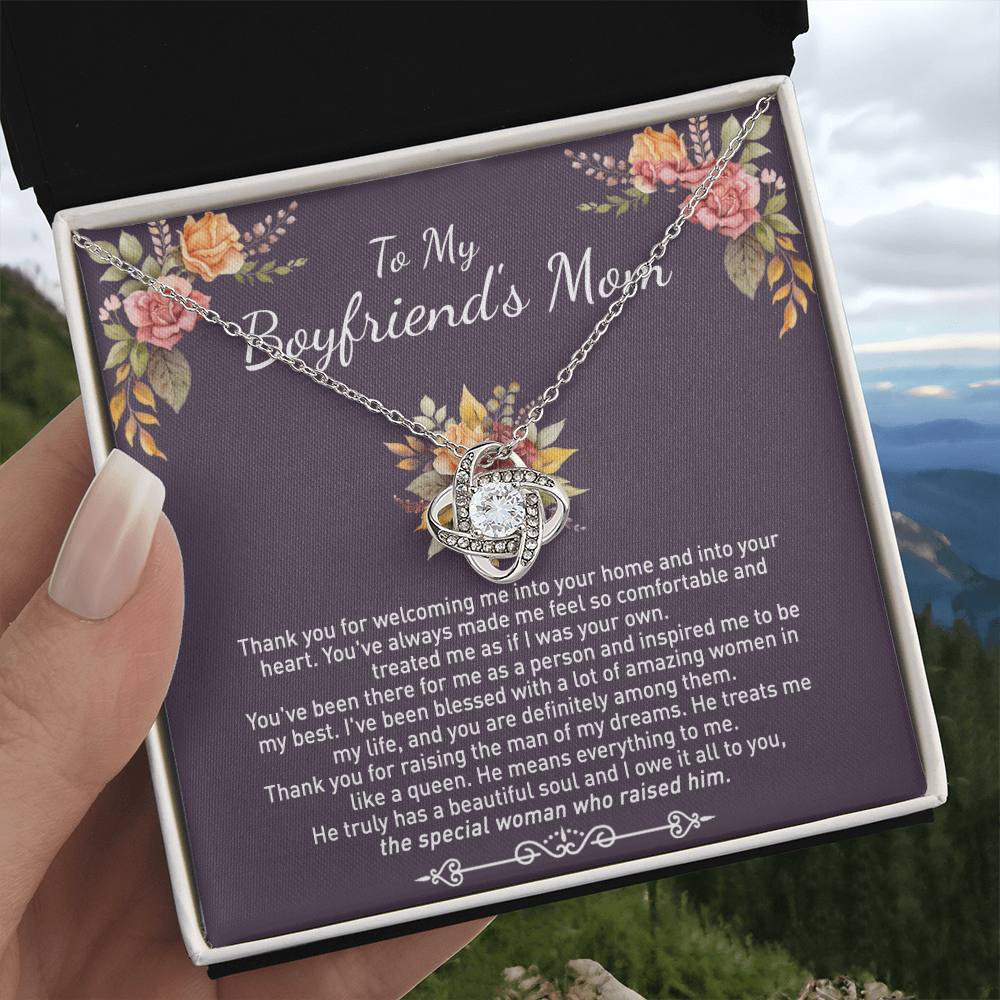 To My Boyfriend's Mom Necklace From Girlfriends Mom, Mother's Day Necklace, Necklace Gift For Boyfriend's Mom, Boyfriends Mom Gift Necklace, Presents for Mom Necklace for Women On Anniversary