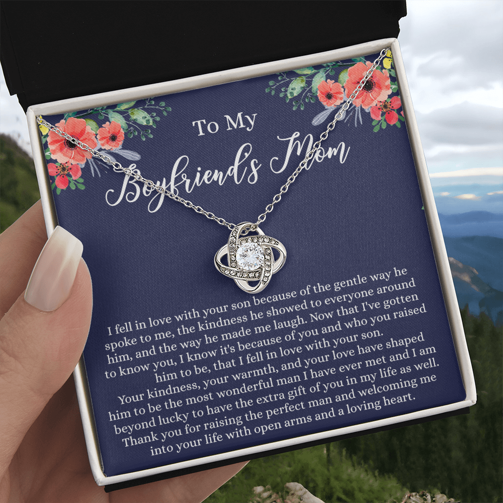 To My Boyfriend Mom Necklace From Girlfriend, Gift For Boyfriend's Mom Necklace On Christmas, Holiday, Anniversary, Mothers Day Necklace For Boyfriends Mom, Presents for Mom Necklace for Women