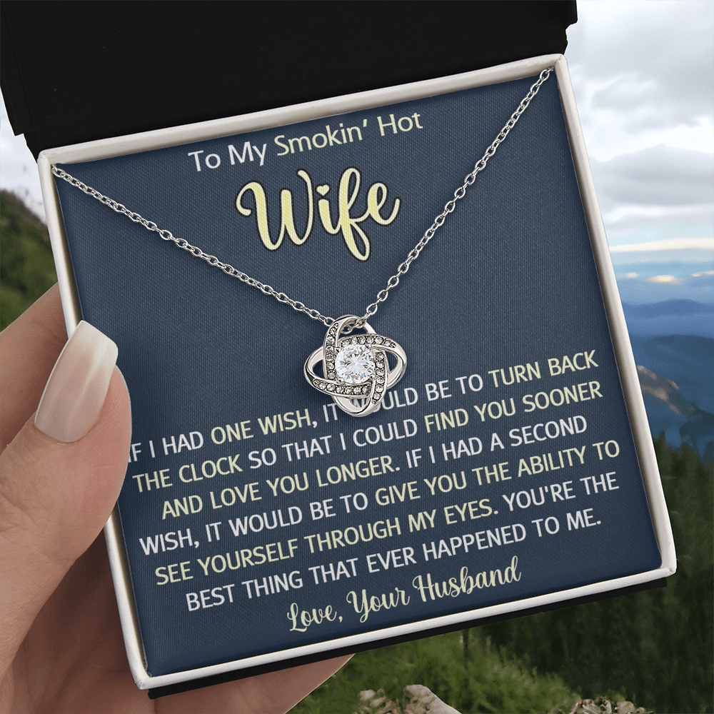 Gift Necklace For Wife, Birthday Gifts Necklace For Wife From Husband Pendant, Valentines Day Find You Sooner Jewelry Box Pendant Personalized Custom Romantic Gift Necklace For My Best Wife Ever