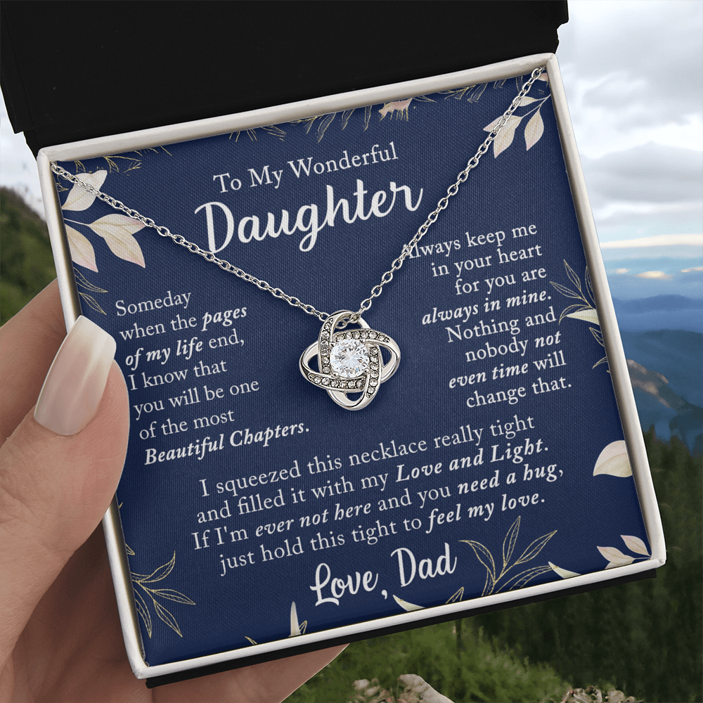 To My Daughter Necklace for Daughter Gift From Dad Father To Daughter Gift for Daughter Jewelry Meaningful Card Personalized Necklace For Daughter Jewelry Gift For Girls, Little Girl, Her