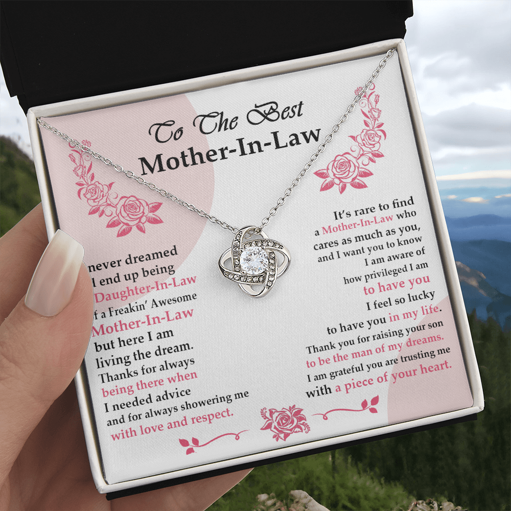 Gift For Mother-In-Law Jewelry Mothers Day Gift Love Knot Necklace Mom Gift
