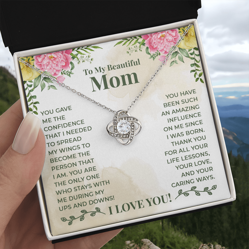 To My Mom Necklace From Daughter, Beautiful Mom Necklace Gift For Her, Jewelry For Mom, Sentimental Mother's Day Gift for Mom, Unique Moms Birthday Gift Ideas On Mothers Day Anniversary Birthday