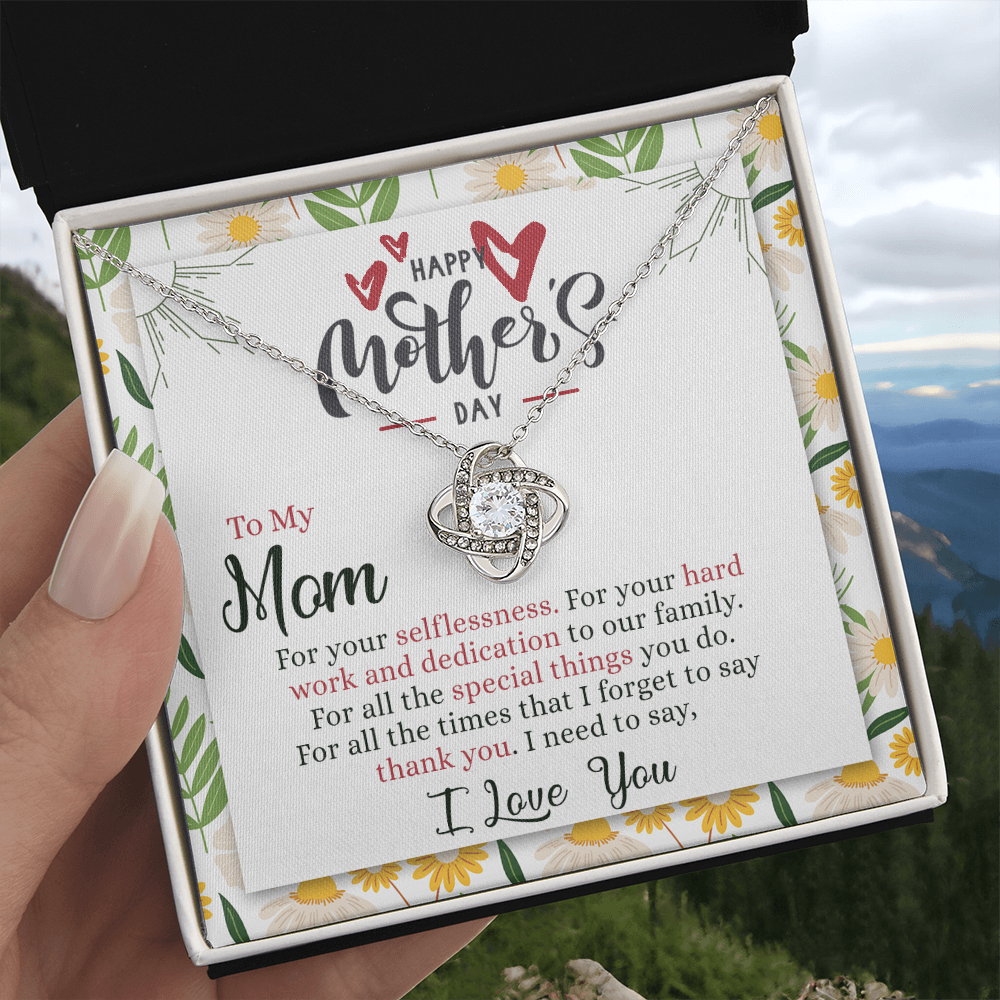 To My Mom Necklace, Happy Mother's Day Necklace Gift For Mom, Thank You Gift Necklace For Mom, To My Mom Necklace From Daughter Or Son, Mother And Daughter Jewelry Gift For Women, Bonus Mom, Mother
