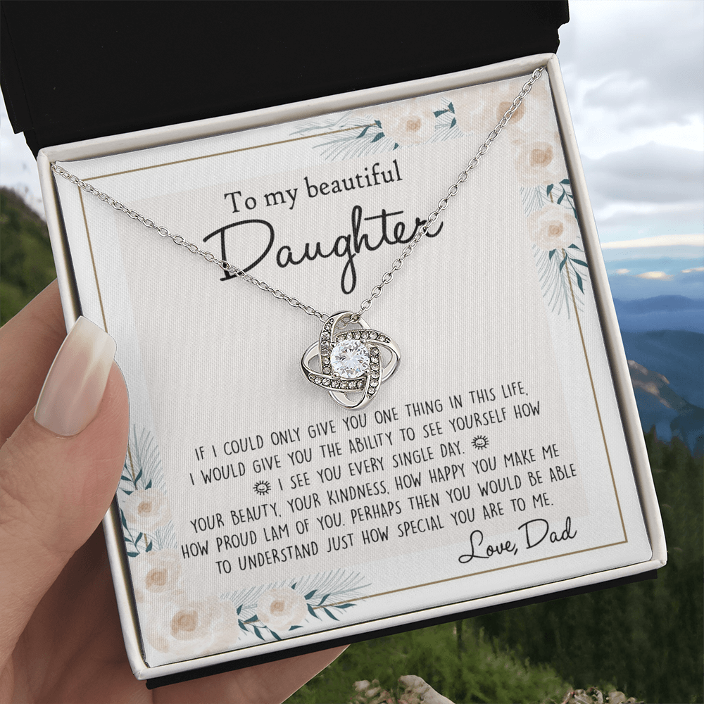 Father To Daughter Gifts Necklace for Daughter Birthday Gift for Her Daughter Graduation Day And Christmas Present For Daughter From Dad Jewelry Gift For Teen Girls, To My Daughter Necklace
