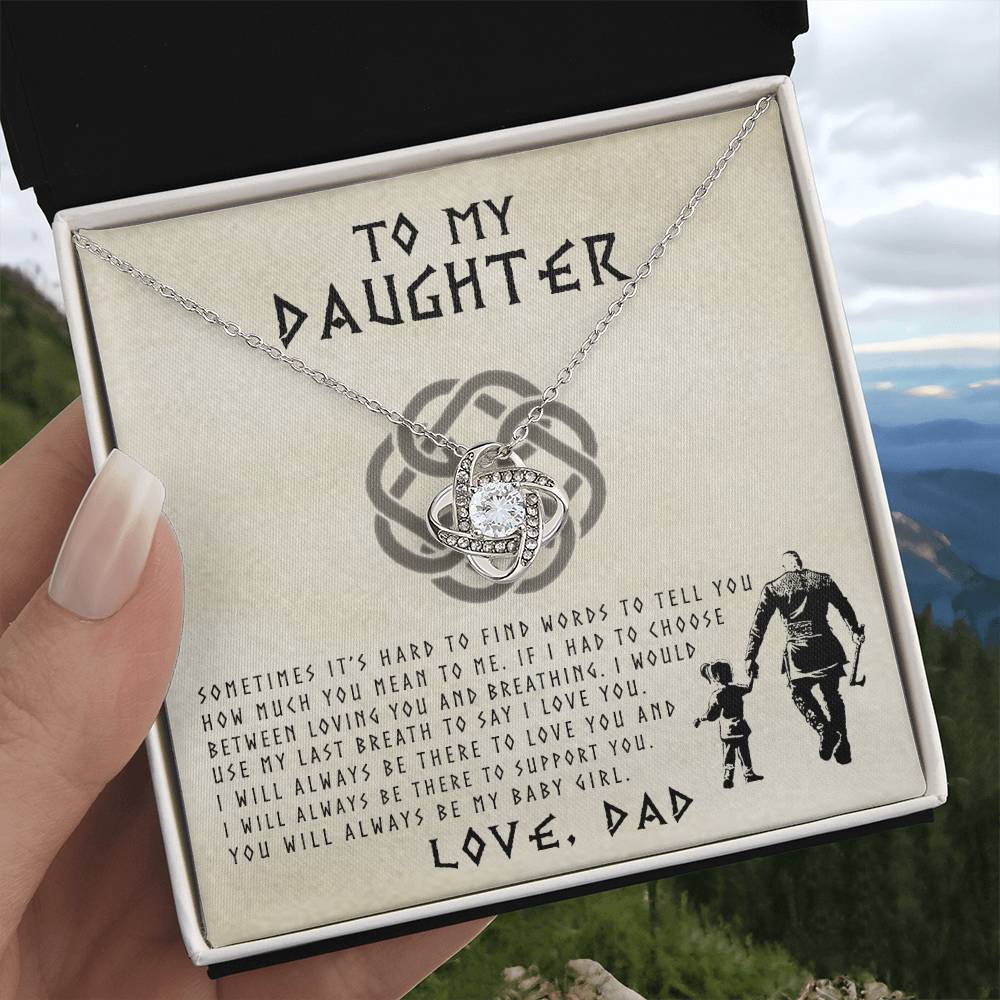 To My Daughter Necklace Gift For Daughter Form Dad Viking Necklace Gift For Her