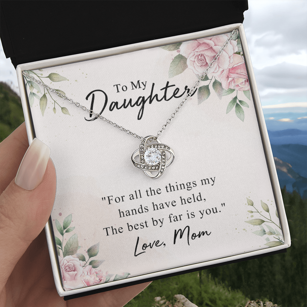 To My Daughter Necklace from Mom Mother To Daughter Gift Necklace, Pendant for Daughter Jewelry Gift for Her Girls Teen Girl Necklace Gift From Mom Gift For Daughter Necklace On Xmas Holiday Gifts