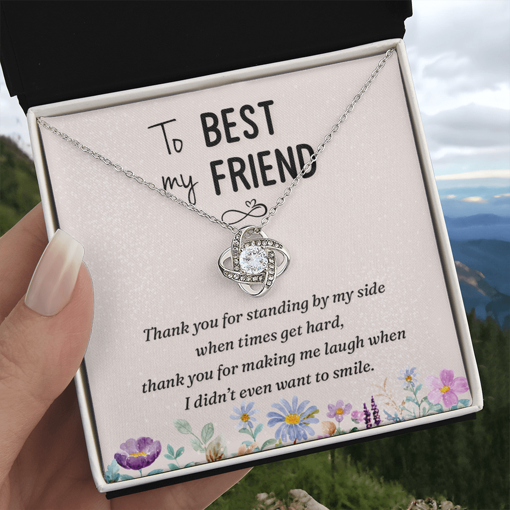 To My Best Friend Necklace Gift For Her On Xmas, Thank You Jewelry For Friend