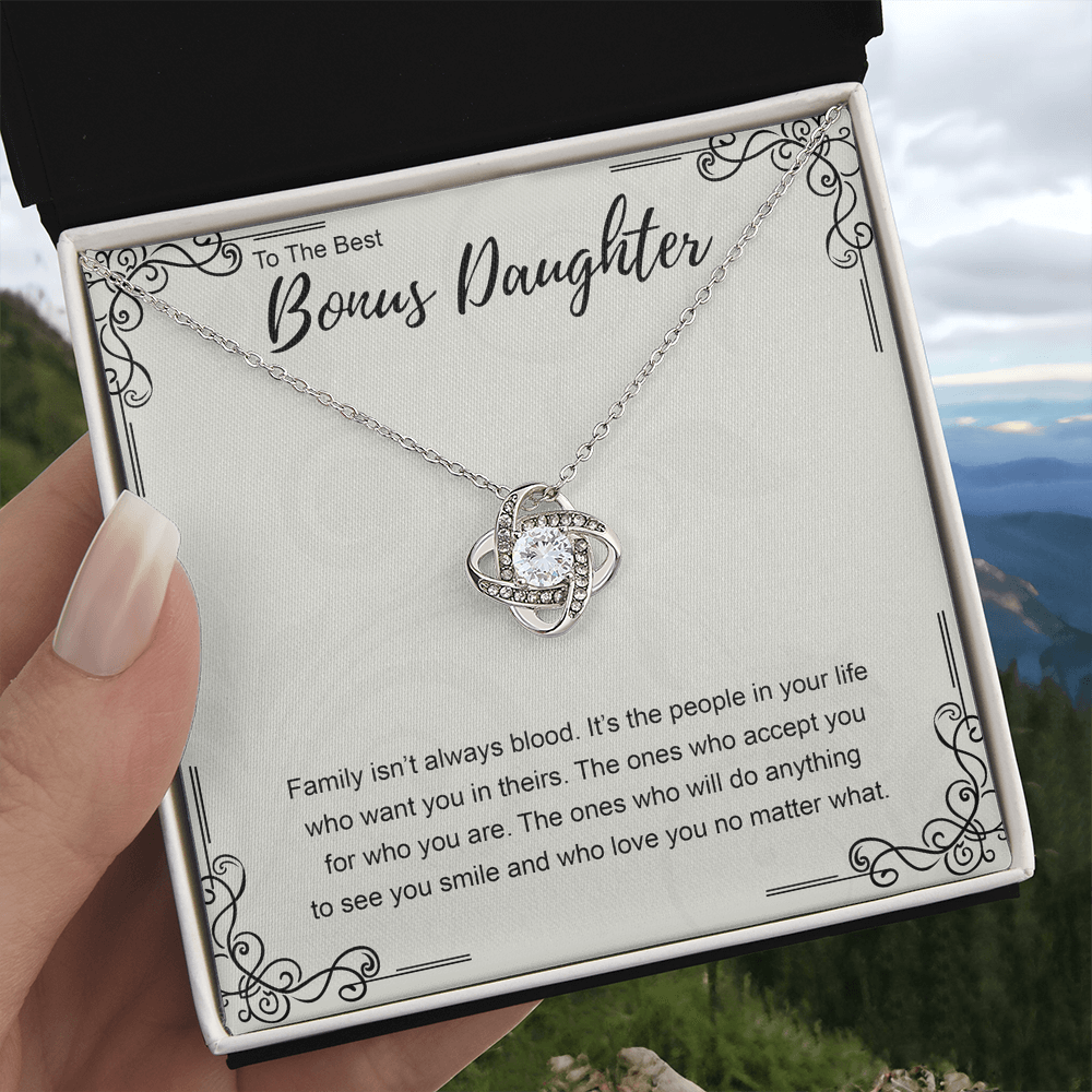 Bonus Daughter Gift Necklace, My Bonus Daughter Necklace From Bonus Mom, Stepdaughter Birthday Gift, Step Daughter Gifts from Stepmom, Wedding Gift for Stepdaughter Jewelry Gift For Girls