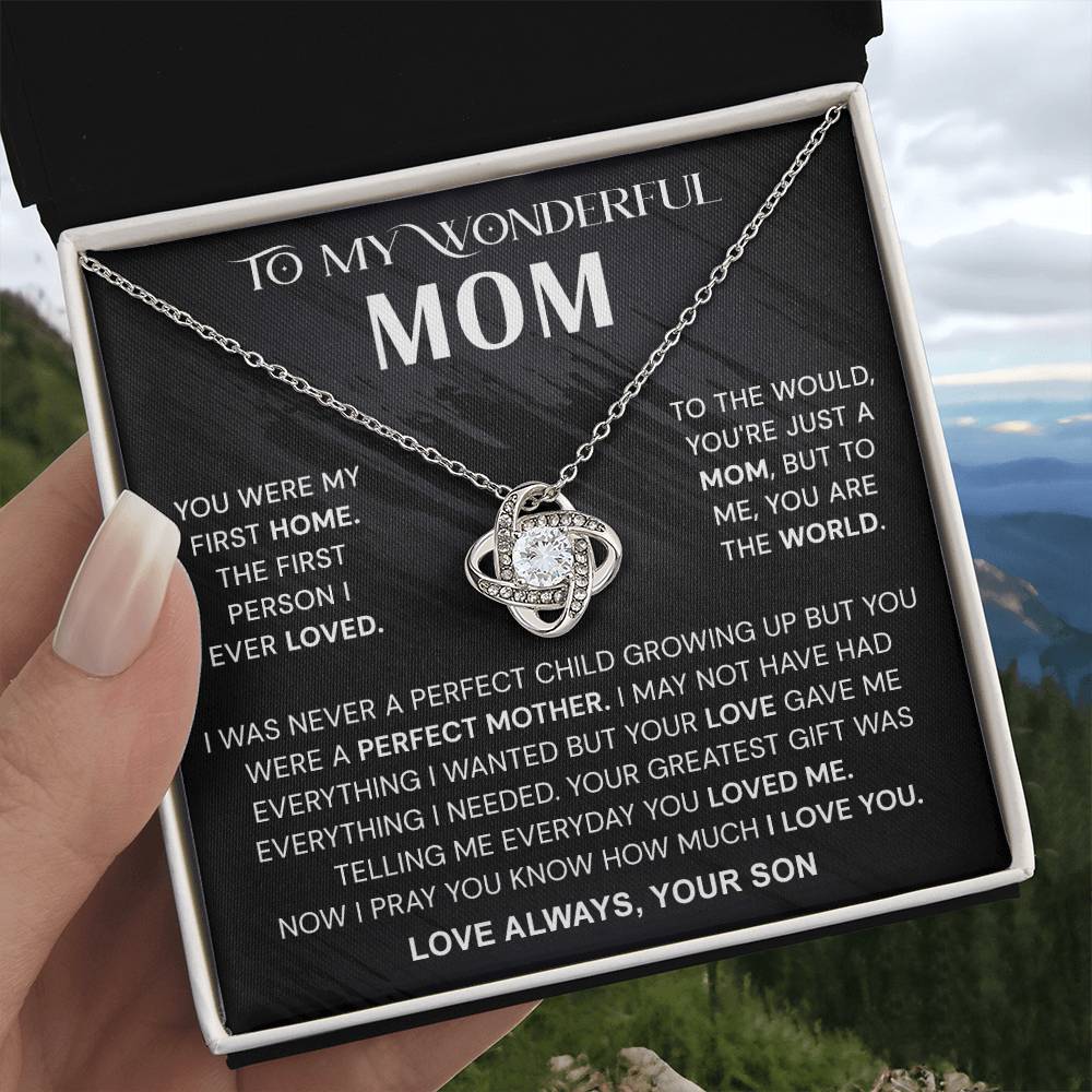 To My Mom Necklace From Son, Mother And Son Necklace Gift For Mom, Jewelry For Women, Wonderful Mom Gift Necklace, Gifts for Women, Birthday Mother's Day Wedding Valentine Christmas Jewelry Gifts