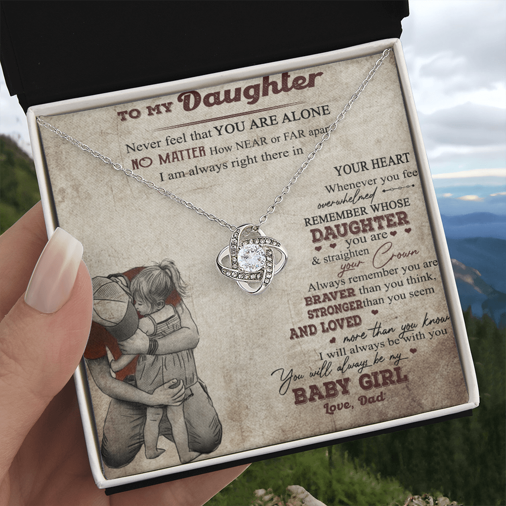 Daughter Gift Necklace From Dad - Father And To My Daughter Necklace From Daddy - Birthday, Graduation Gift For Daughter, Congratulation Gift For Her, Daughter, Jewelry Gift For Girls Little Girls