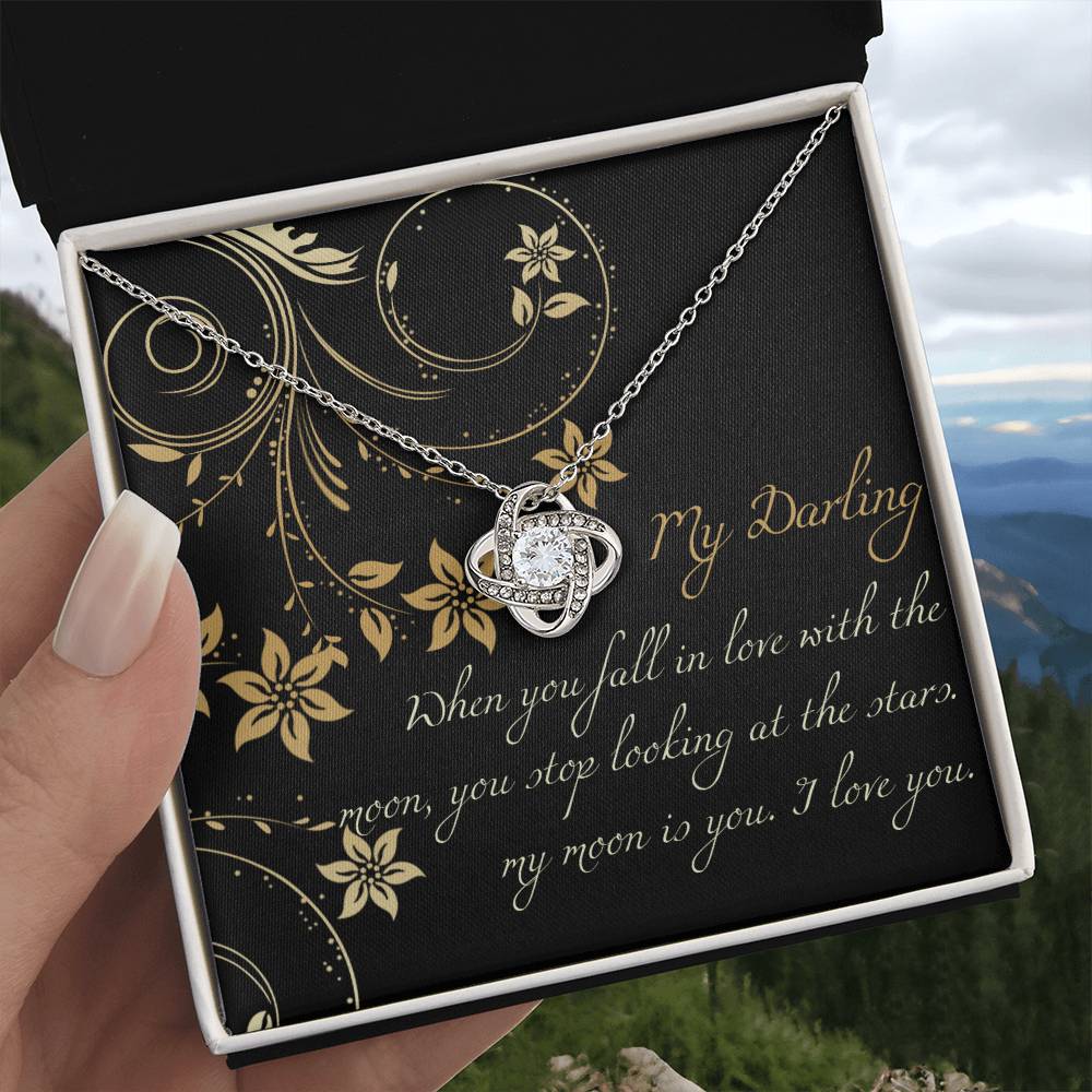 To My Girlfriend Gift Necklace Gift For Girlfriend Christmas Gift for Girlfriend From Boyfriend, Husband, Girlfriend Gift Necklace - Jewelry Gift For Girls, Love Knot Pendant Gift For Girlfriend