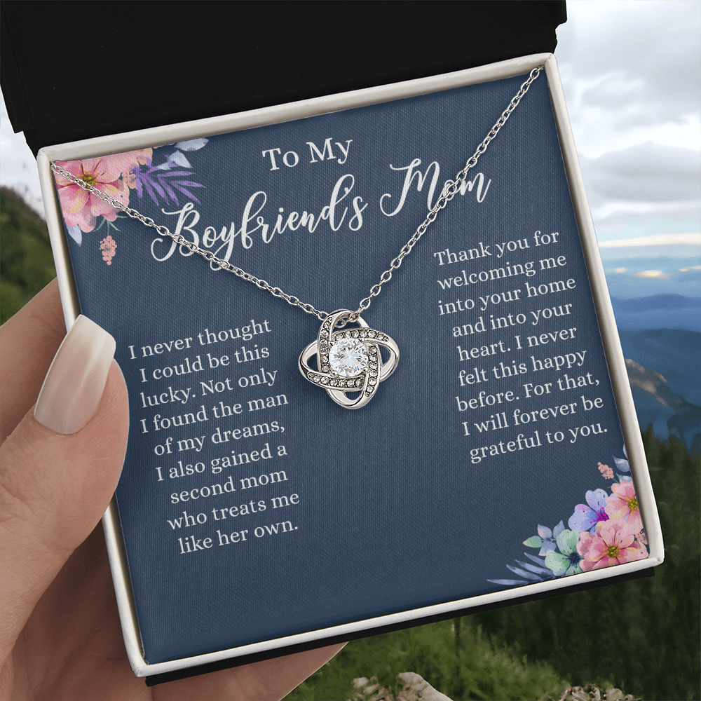 To My Boyfriends Mom Necklace From Girlfriend, With Message Card And Box Gift For Boyfriends Mom, Jewelry For Women, Mother And Girlfriend Gift Necklace On Mothers Day, Christmas, Anniversary