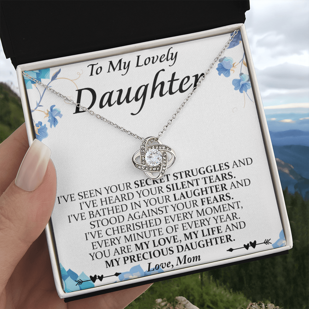 Mother And Daughter Necklace, Birthday Gifts For Daughter, Mothers Day Gifts For Daughters From Mothers, To My Daughter Necklace From Mom, Graduation Gift For Lovely Daughter From Mom1