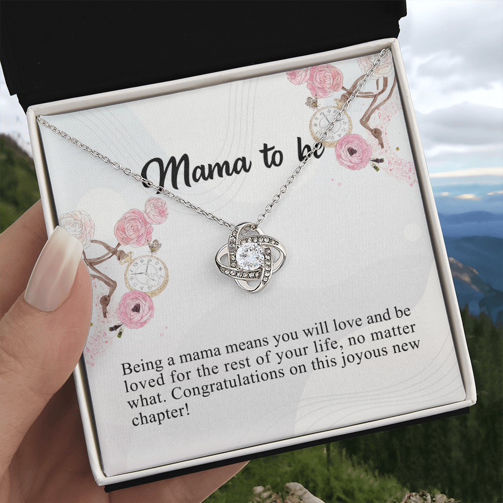 To My Mom Necklace Gift From Son, Happy Mother's Day Love Knot Pendant For Mom On Birthday, Anniversary Necklace Gift Love With Your Son For Mom, Mother Gift Necklace To Son, Mamato Be Gift Necklace