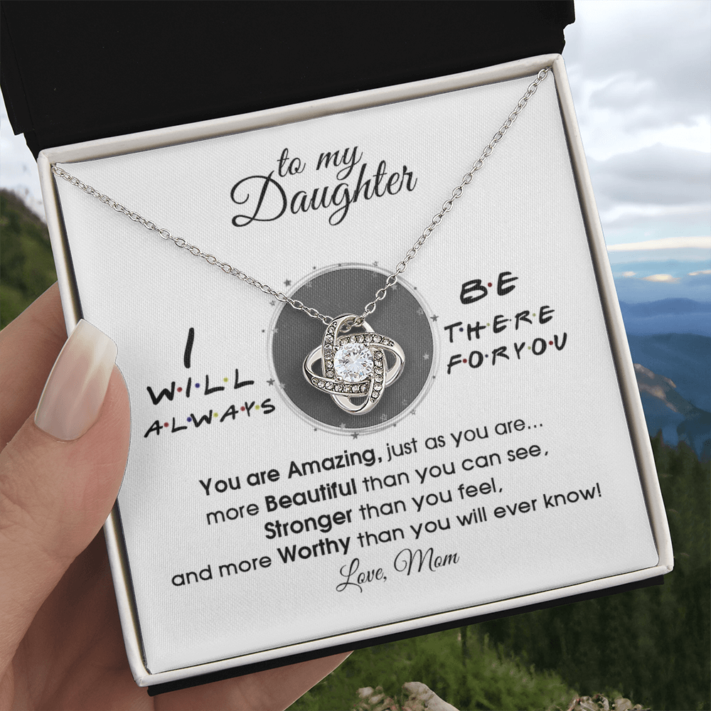 To My Daughter Necklace From Mom - Necklaces For Daughter From Mom, Mother Daughter Necklace, Gifts For Daughters From Mothers, Jewelry Gift For Daughter On Birthday, Christmas, Graduation Gift