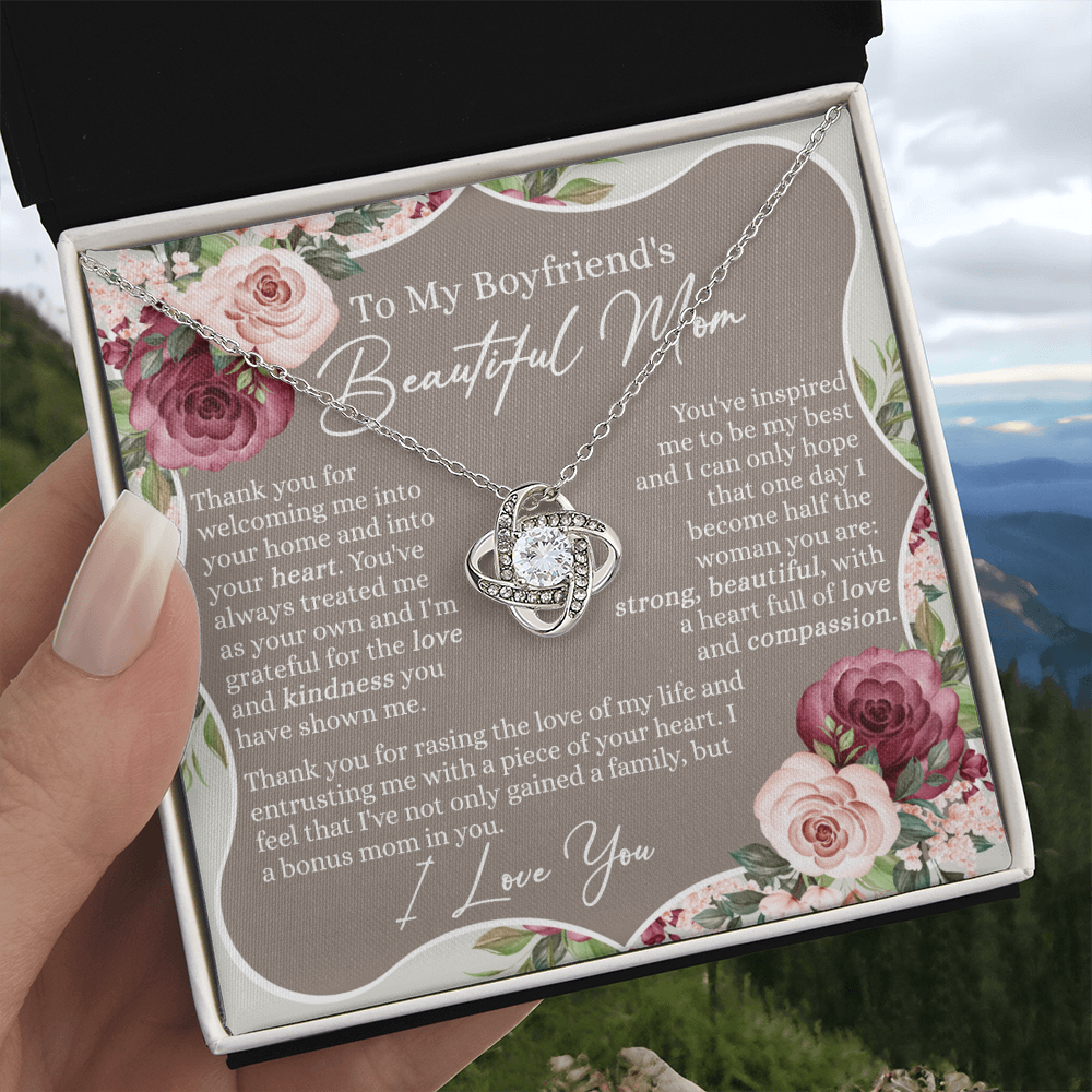 To My Boyfriend's Mom Necklace From Girlfriend, Gift Necklace To My Boyfriend's Beautiful Mom Necklace For Her, Jewelry For Women, Gift Necklace For Boyfriend's Mom On Mother's Day, Anniversary