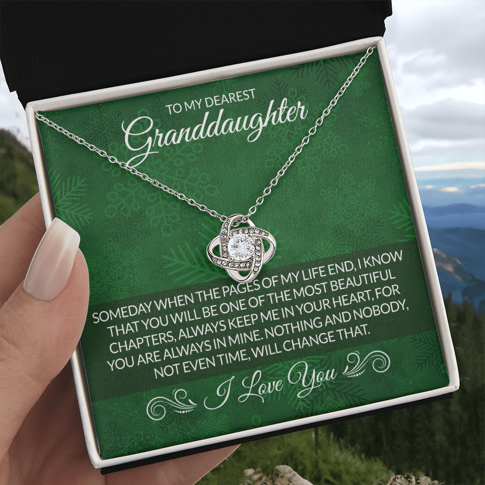 Granddaughter Gifts Necklace From Grandma Grandmother or Grandpa Grandfather - To My Dearest Granddaughter Graduation Birthday Pendant Jewelry Gift For Girls On Birthday, Graduation Gift, Christmas