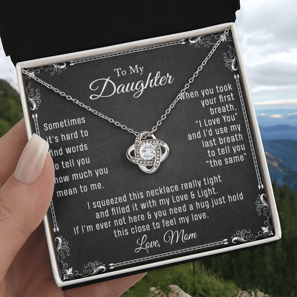 Jewelry, Message Card Necklace - Personalized Necklace With Message Card And Box Jewelry Custom Card, Christmas Daughter Necklace To My Daughter Necklace From Mom Jewelry Gift For Girls