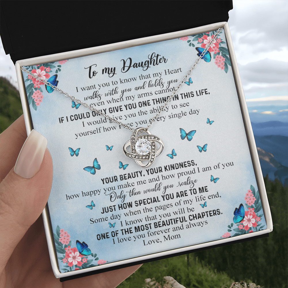 Daughter Gift Necklace From Mom - Mother Daughter Necklace, Birthday Gifts For Daughter, Mothers Day Gifts For Daughters From Mothers, To My Daughter Necklace From Mom, Graduation Gift For Daughter