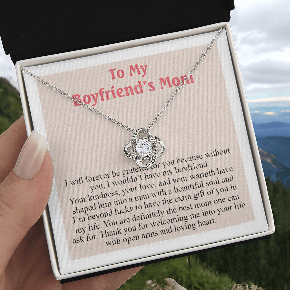 To My Boyfriend's Mom Necklace From Girlfriend, Gift Necklace for My Boyfriend's Mom On Mothers Day, Christmas, Anniversary, Mother's Day Necklace Gift For Boyfriend's Mom, Jewelry For Her