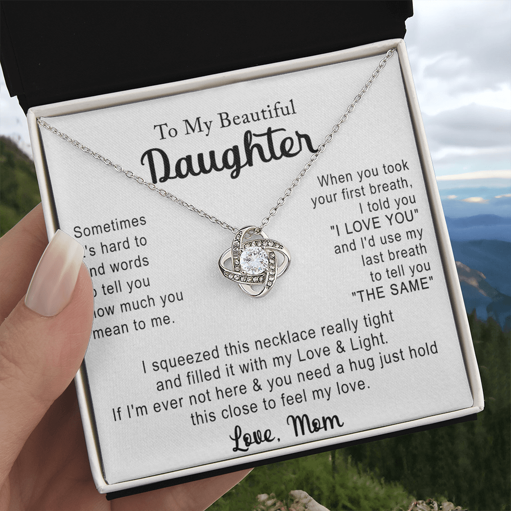 Mother to Daughter Gifts Necklace from Mom to Daughter Necklace, Necklace for Daughter from Mom, To My Beautiful Daughter Gift Necklace from Daddy Includes Gift Box and Message Card