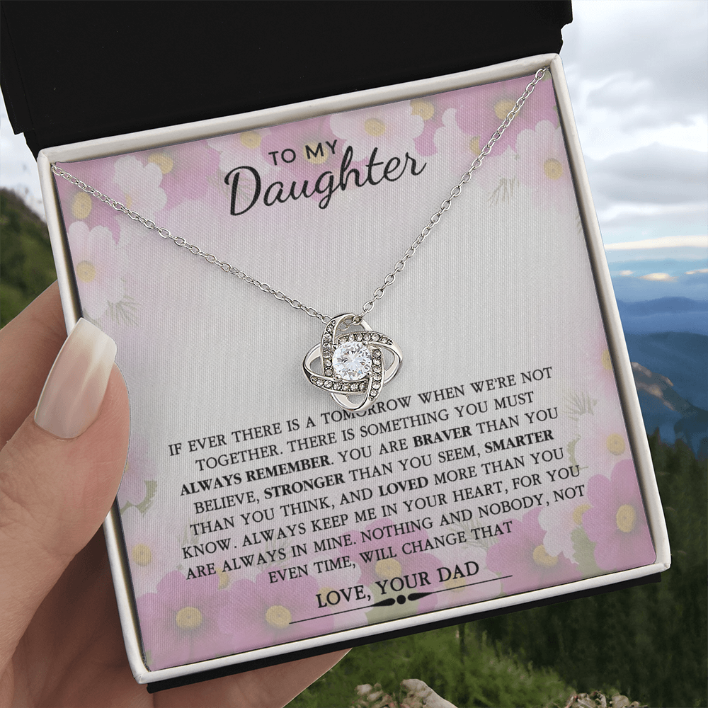 To My Daughter Necklace Gift From Dad, Father And Daughter Necklace, Daughter Gifts From Dad, Father Daughter Gifts Jewelry For Girls, Little Girl Pendant On Birthday, Graduation Gift For Daughter