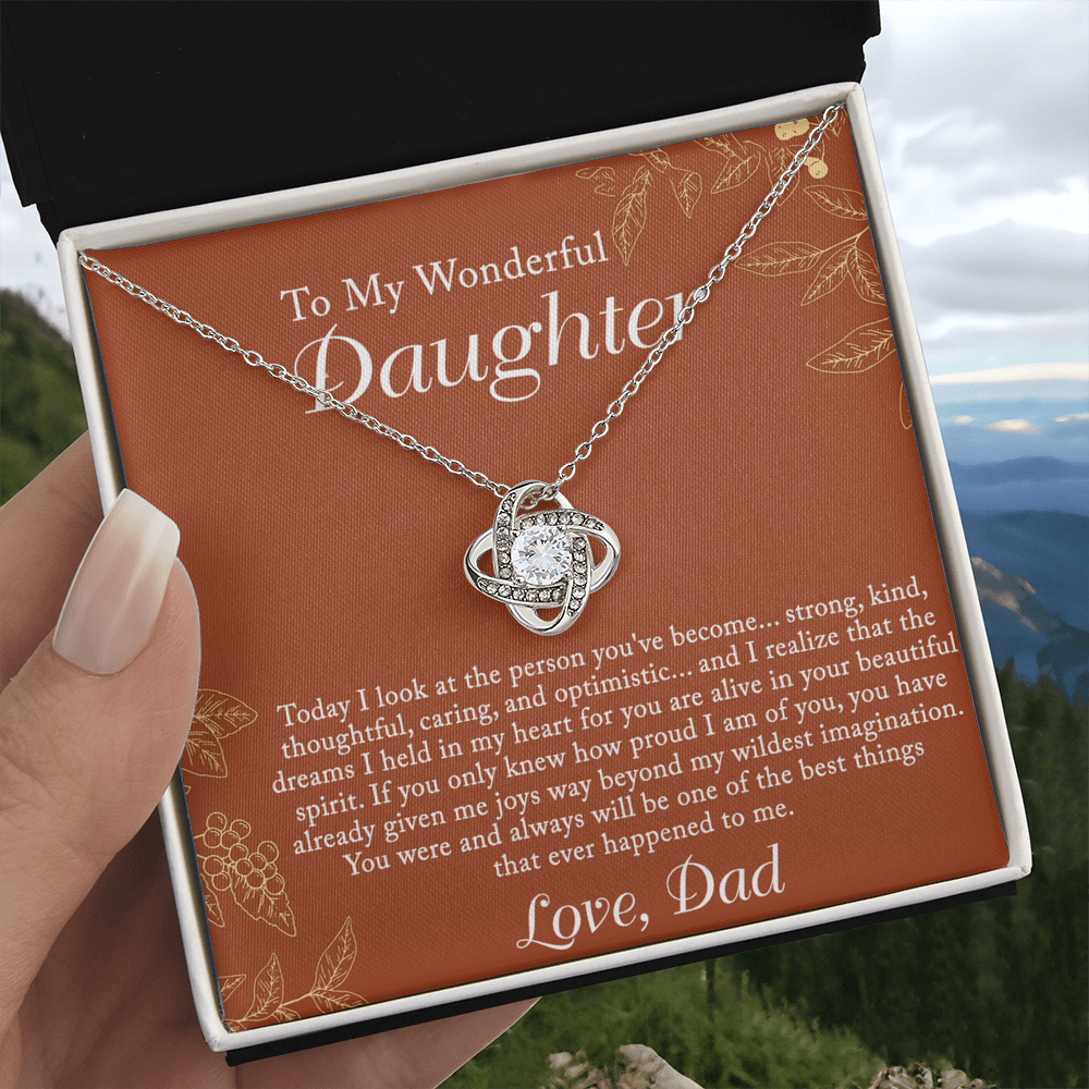 Daughter Gifts Necklace From Dad, To My Wonderful Daughter Necklace From Dad And Daughter Necklace Birthday Gift for Daughter From Dad Christmas Gift For Daughter Necklace, Father Daughter Necklace