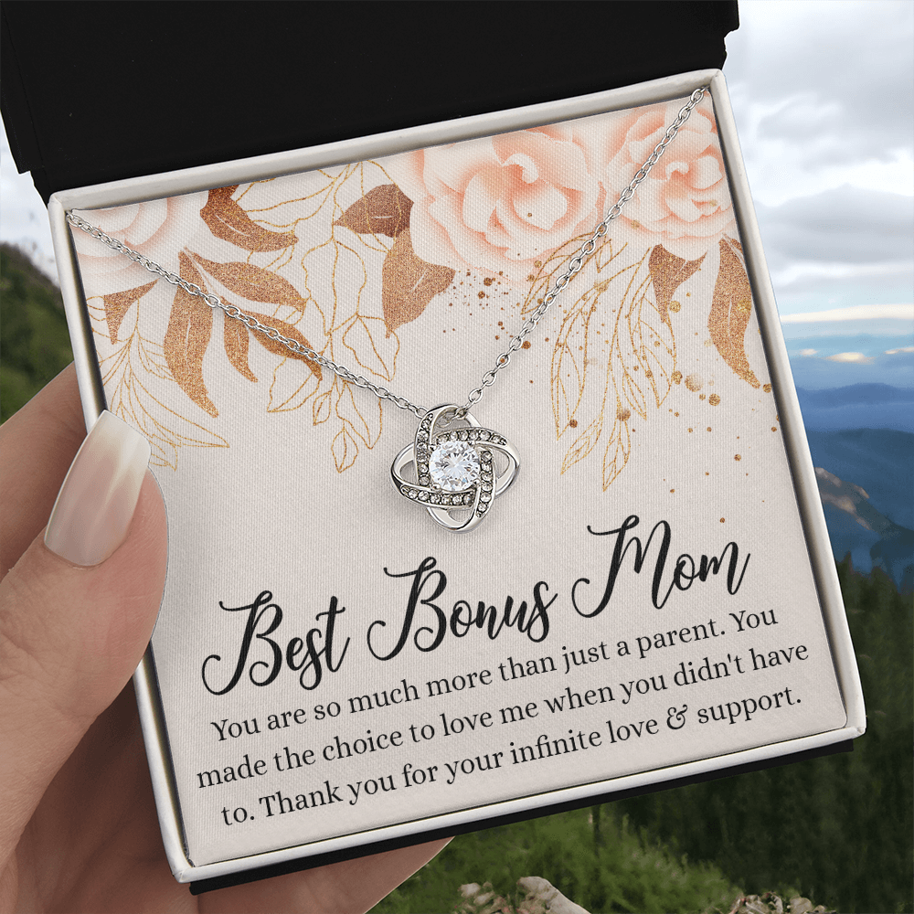 To My Bonus Mom Necklace From Daughter, Bonus Mom Gifts from Bonus Daughter, Necklace Gifts for Bonus Mom, Mother And Daughter Necklace Gift For Mom, Bonus Mother Gift Necklace Jewelry For Women